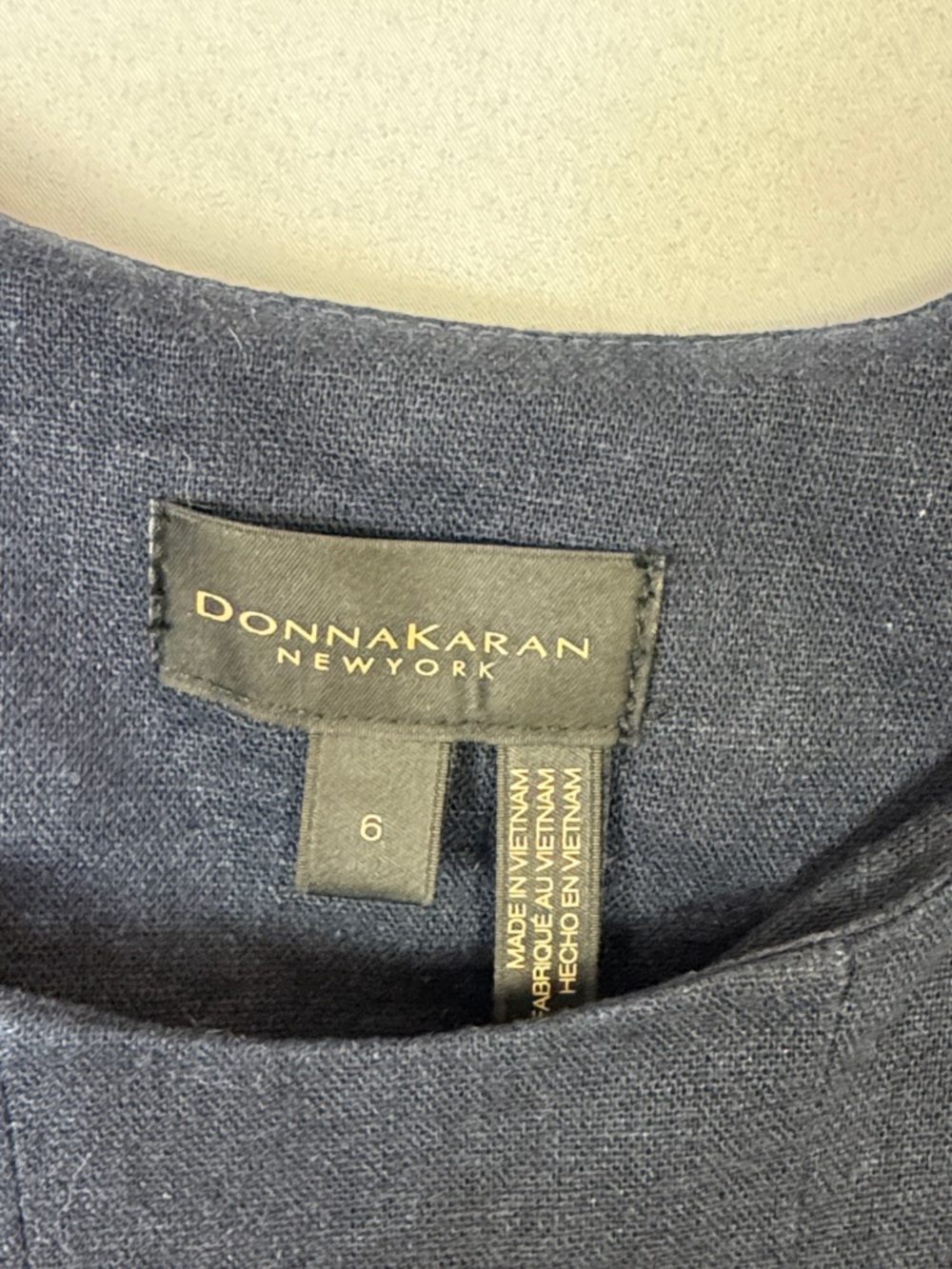 Donna Karan New York Belted A-Line Midi Dress Size 6 Blue - Picture 12 of 15